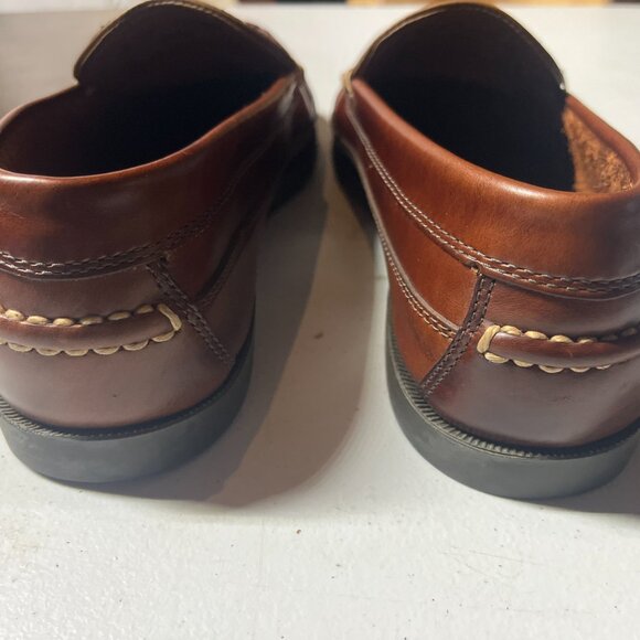 LL Bean Men's Sz 9 D Handsewn Leather Loafers Shoes Brown - Picture 3 of 4